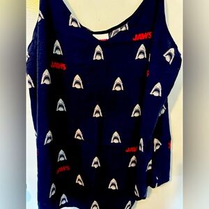 Torrid Navy Jaws Graphic Tank Top